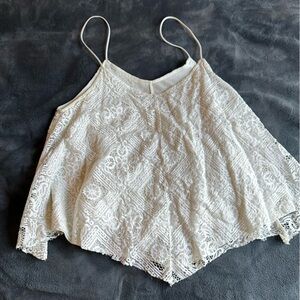 American Eagle Outfitters Ivory Lace top
